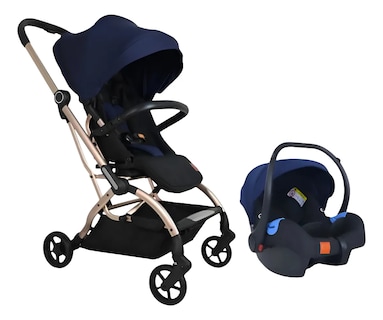 Foto 1 | Carriola Bebé Galactus Genesis Jst828 Portabebe Asiento 360 Azul