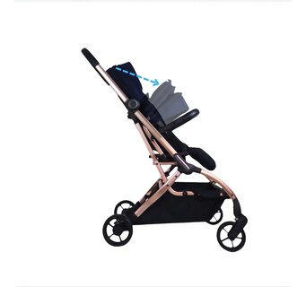 Foto 3 | Carriola Bebé Galactus Genesis Jst828 Portabebe Asiento 360 Azul