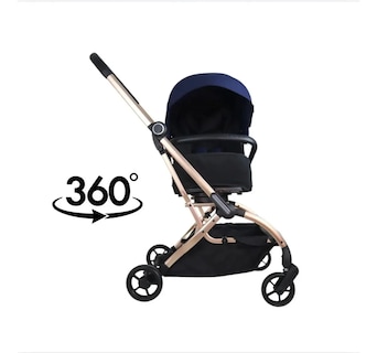 Foto 5 | Carriola Bebé Galactus Genesis Jst828 Portabebe Asiento 360 Azul