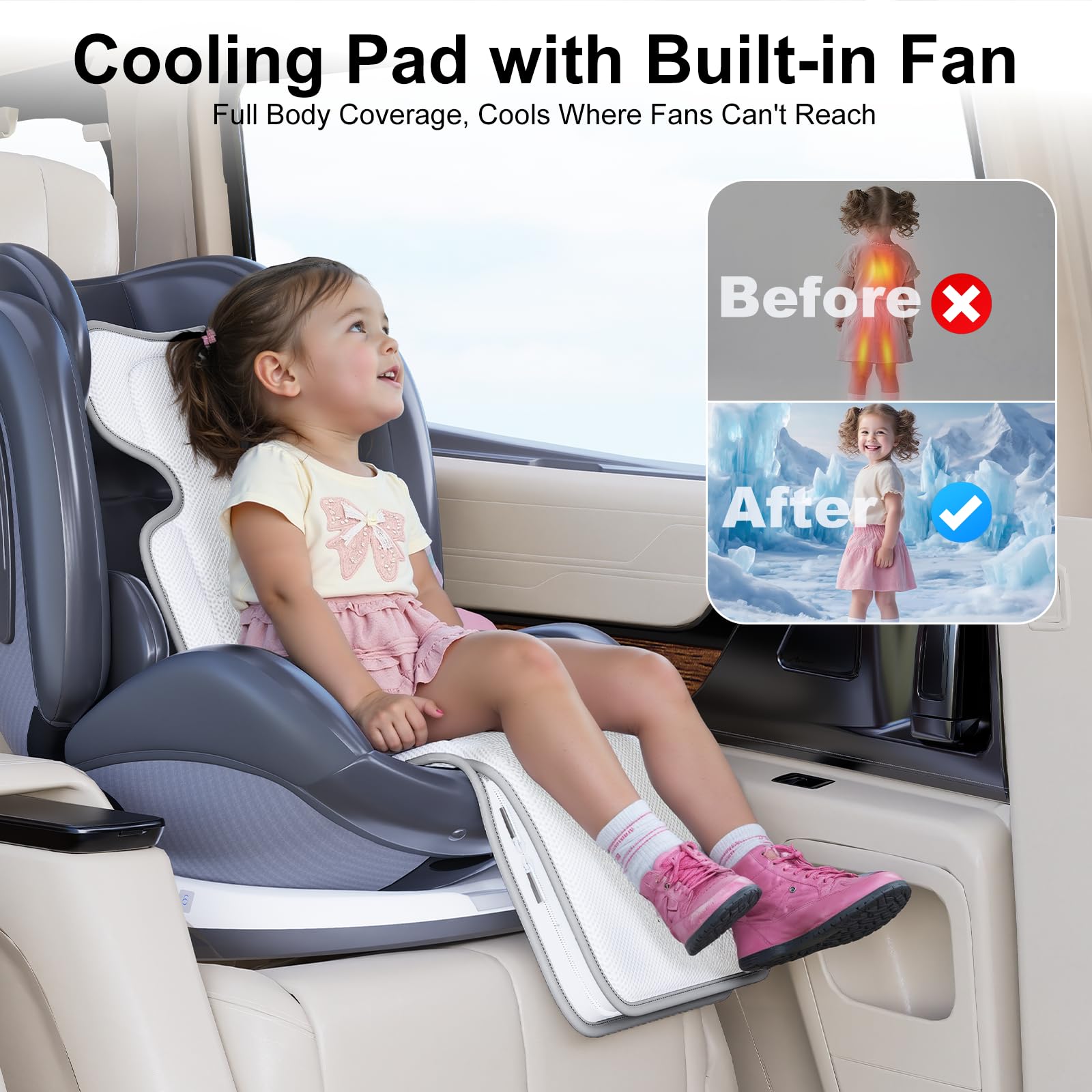 Foto 3 pulgar | Cochecito De Bebé Cooling Pad Amacool Con 2 Ventiladores  10 H  10000 Mah - Venta Internacional.