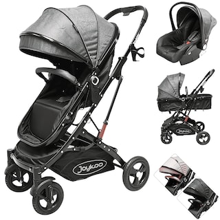 Foto 1 | Carriola Para Bebé Con Portabebé Reversible Convertible A Bambineto Ruedas De Goma Con Freno Plegable Cinturón