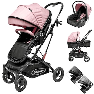 Foto 1 | Carriola Para Bebé Con Portabebé Reversible Convertible A Bambineto Ruedas De Goma Con Freno Plegable Cinturón