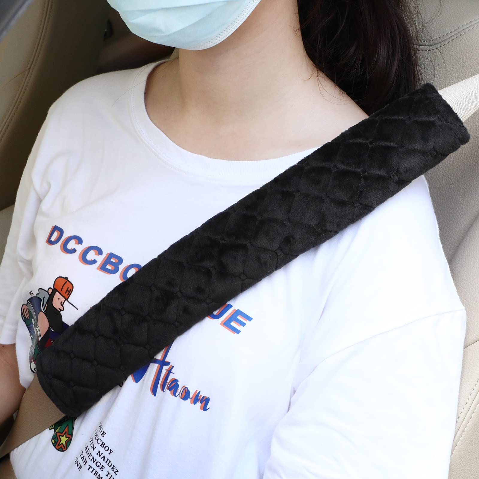 Foto 2 | Funda Para Cinturón De Seguridad Tatuo, Extra Larga, Suave Y Cómoda, Paquete De 4, Negra - Venta Internacional.