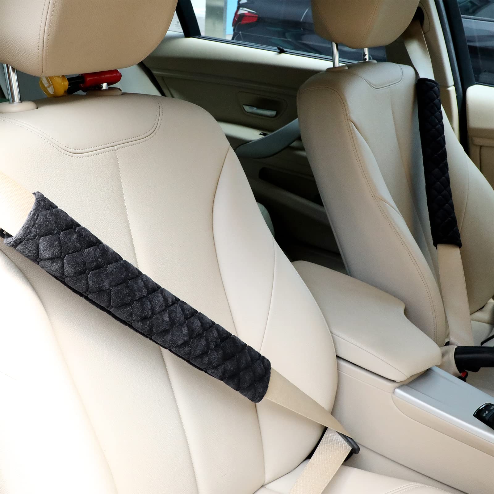 Foto 3 | Funda Para Cinturón De Seguridad Tatuo, Extra Larga, Suave Y Cómoda, Paquete De 4, Negra - Venta Internacional.