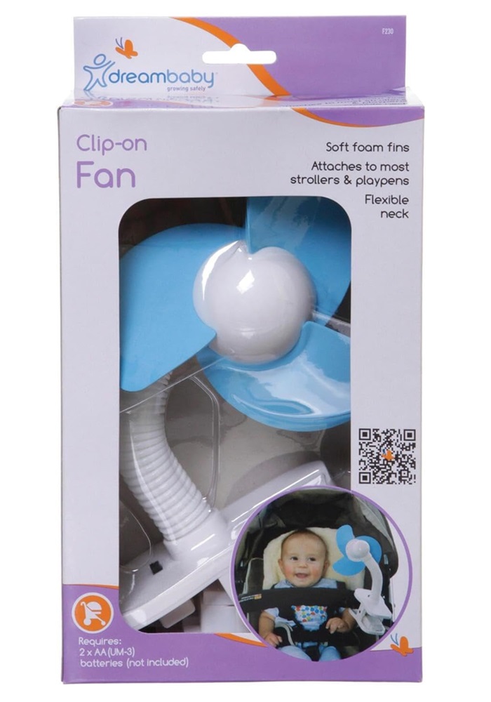 Foto 2 pulgar | Ventilador para Carriola Dreambaby Blanco con Punta de Espuma