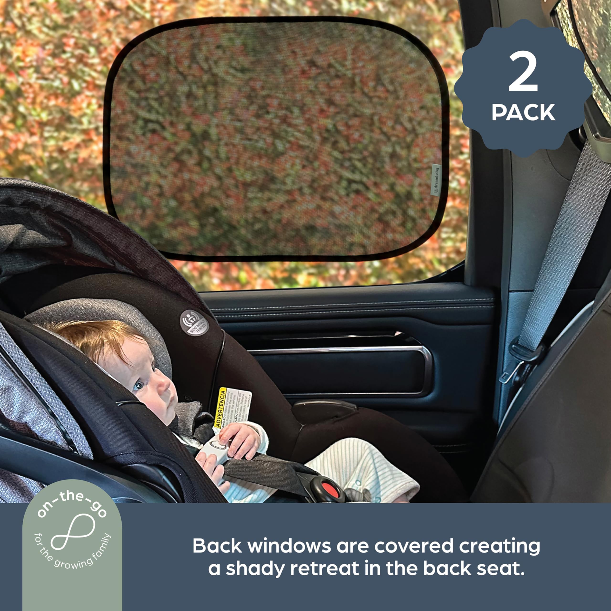 Foto 3 pulgar | Persianas Para Ventanas De Coche Dreambaby Insta Cling Upf 50+ 19 X 12 Cm - Venta Internacional.