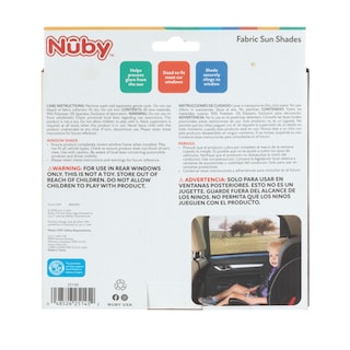 Foto 2 | Parasol Nuby Para Asiento De Coche, 2 Unidades, Protección Uv, Color Negro - Venta Internacional.