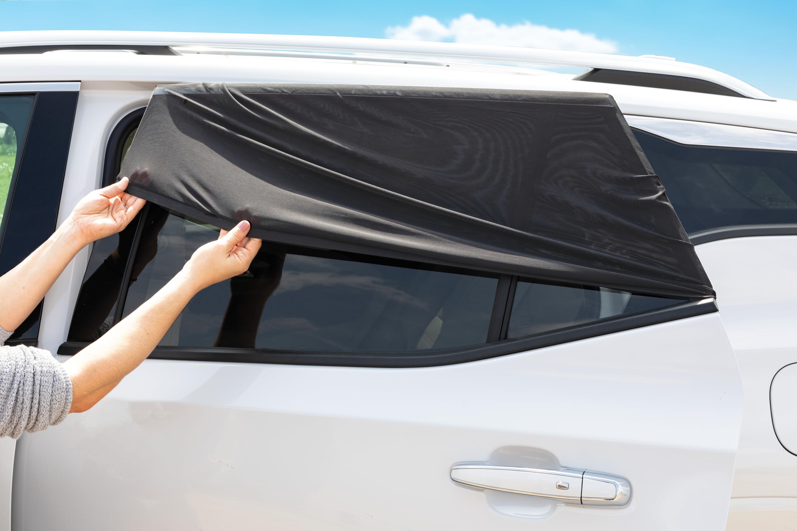 Foto 4 pulgar | Parasol Nuby Para Asiento De Coche, 2 Unidades, Protección Uv, Color Negro - Venta Internacional.