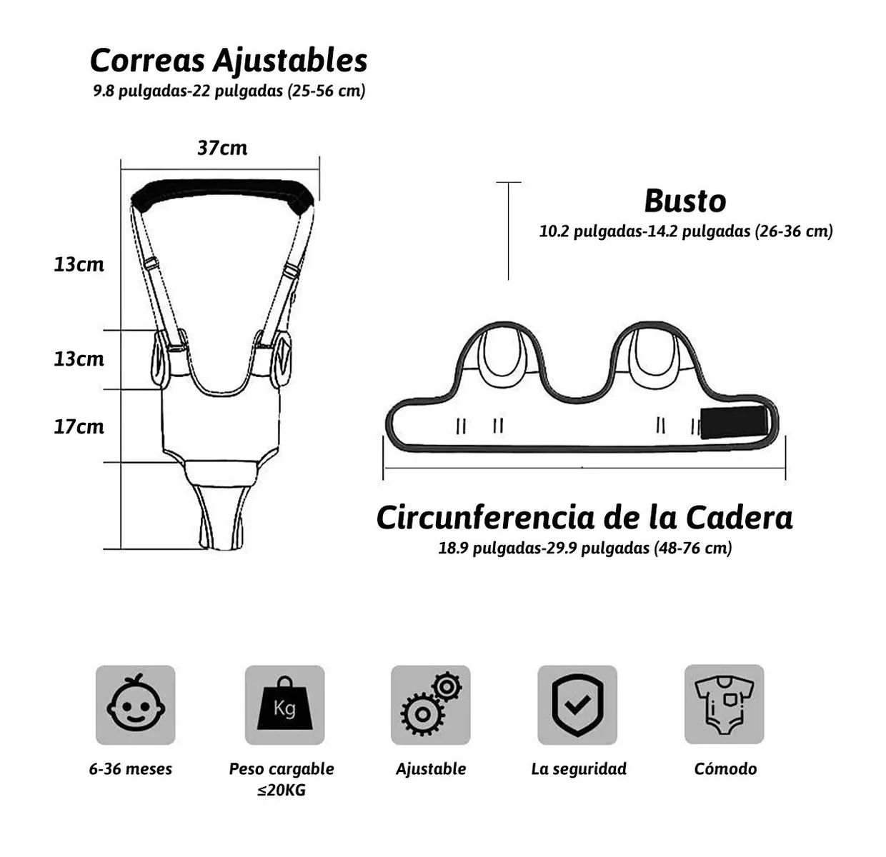 Foto 7 pulgar | Arnés De Seguridad Para Caminar Respirable Bebes 6-36 Meses Rosa