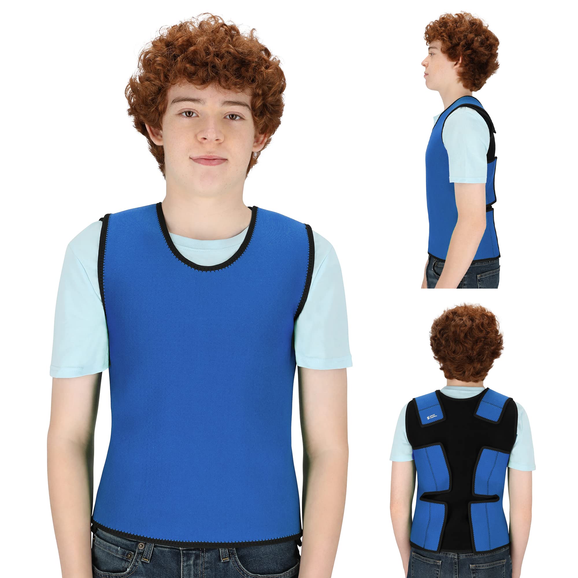 Chaleco De Compresión Sensorial Que Suministra Presión Profunda (azul, Grande) - Venta Internacional. $1,137
