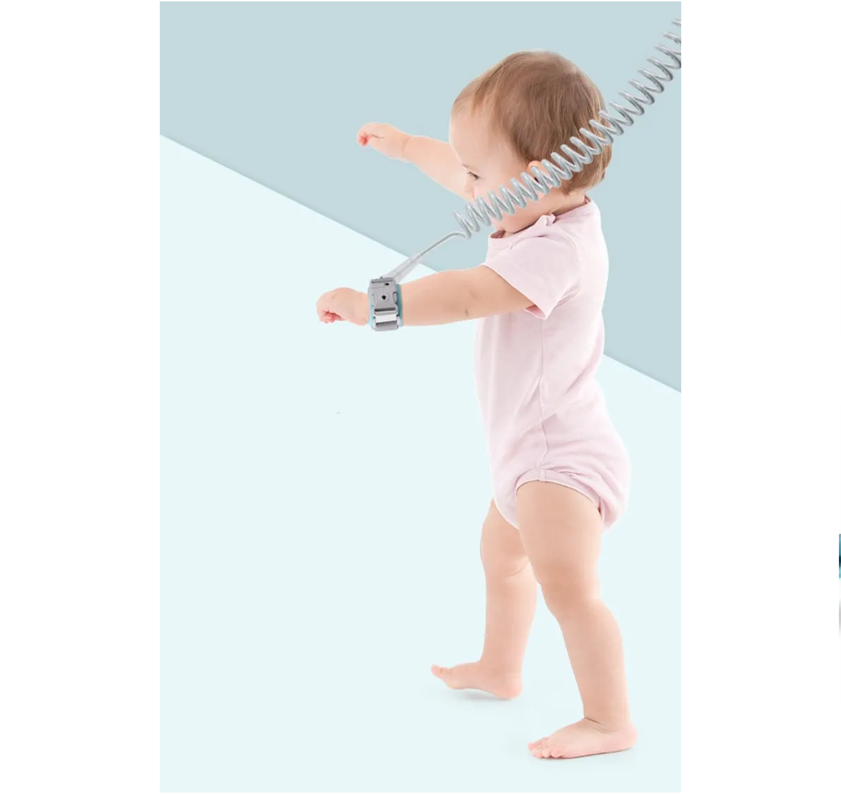 Foto 3 pulgar | Arnés Belug De Seguridad Con Correa Y Llave Para Niños De 2.5m Rosa Gris