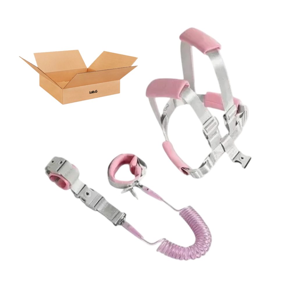 Foto 2 pulgar | Arnés Lab.g De Seguridad Con Correa Y Llave Para Niños De 2.5m Rosa Gris