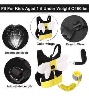 Foto 4 | Arnés Lab.g 3 En 1 Para Niños Pequeños Abejita Negro Amarillo