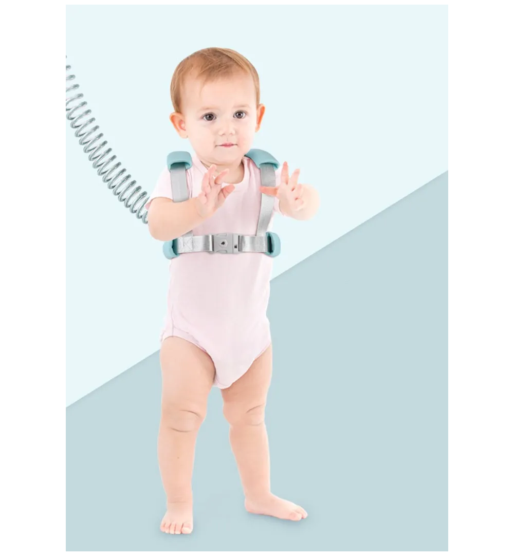 Foto 4 pulgar | Arnés Lab.g De Seguridad Con Correa Y Llave Para Niños De 2.5m Verde Gris