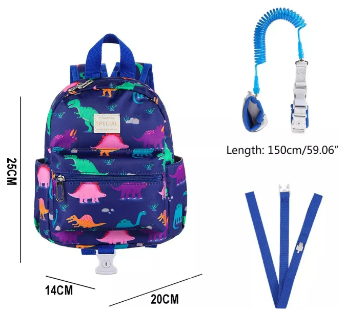 Foto 3 pulgar | Mochila Xtellar Seguridad Aventuras 2 En 1 Para Niños - Con Arnés Y Correa Versátil