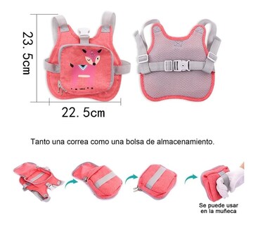 Foto 2 | Mochila Seguridad Lab.g Bebes Rosa