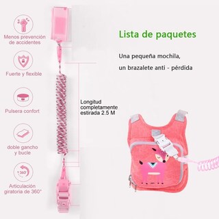 Foto 3 | Mochila Seguridad Lab.g Bebes Rosa
