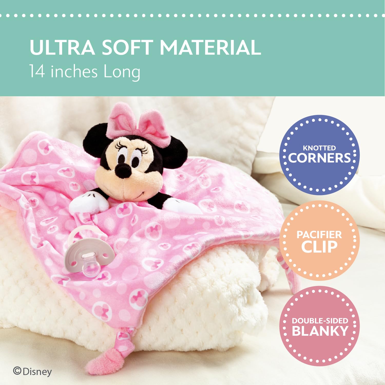 Foto 4 pulgar | Manta De Seguridad Kids Preferred Disney Baby Minnie Mouse - Venta Internacional.