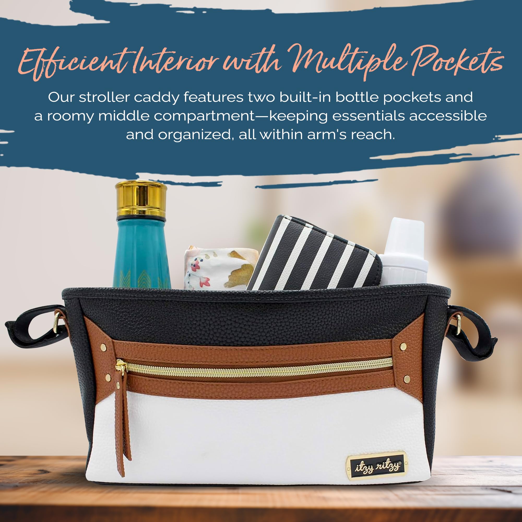 Foto 5 pulgar | Organizador Para Silla De Paseo Itzy Ritzy, Ajustable, Color Café Y Crema - Venta Internacional.