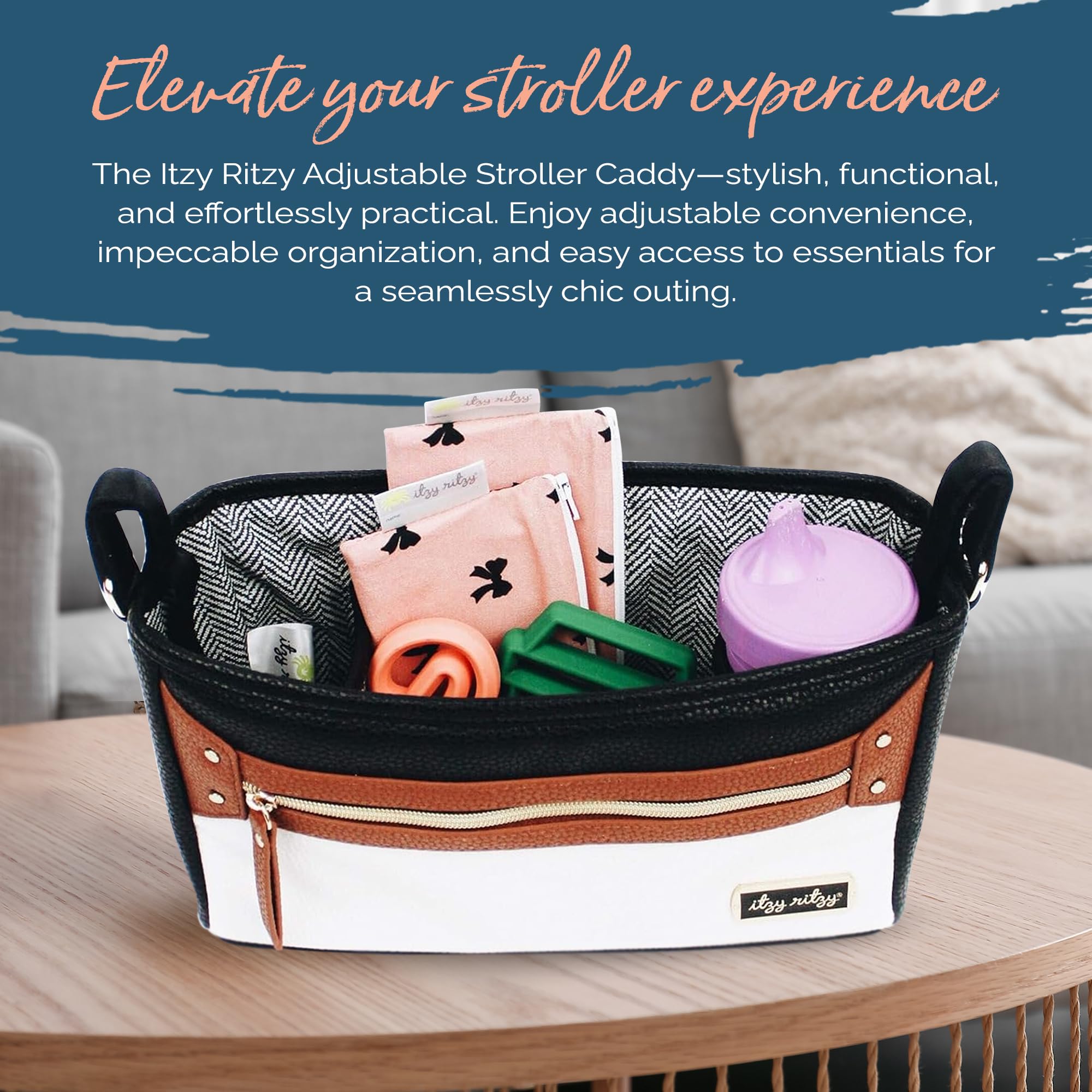 Foto 6 | Organizador Para Silla De Paseo Itzy Ritzy, Ajustable, Color Café Y Crema - Venta Internacional.