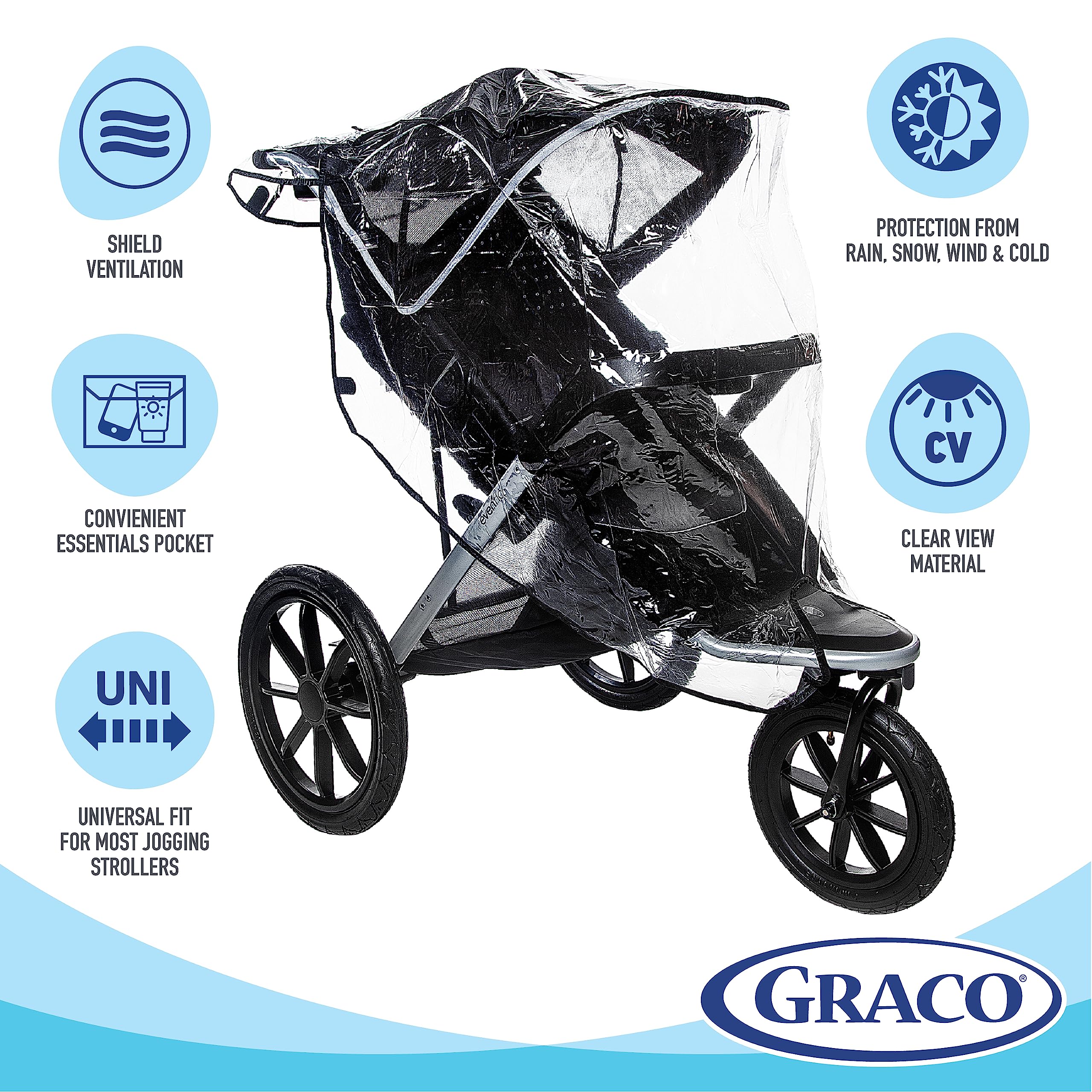Foto 3 pulgar | Funda Impermeable Universal Para Cochecito De Bebé Graco - Venta Internacional.