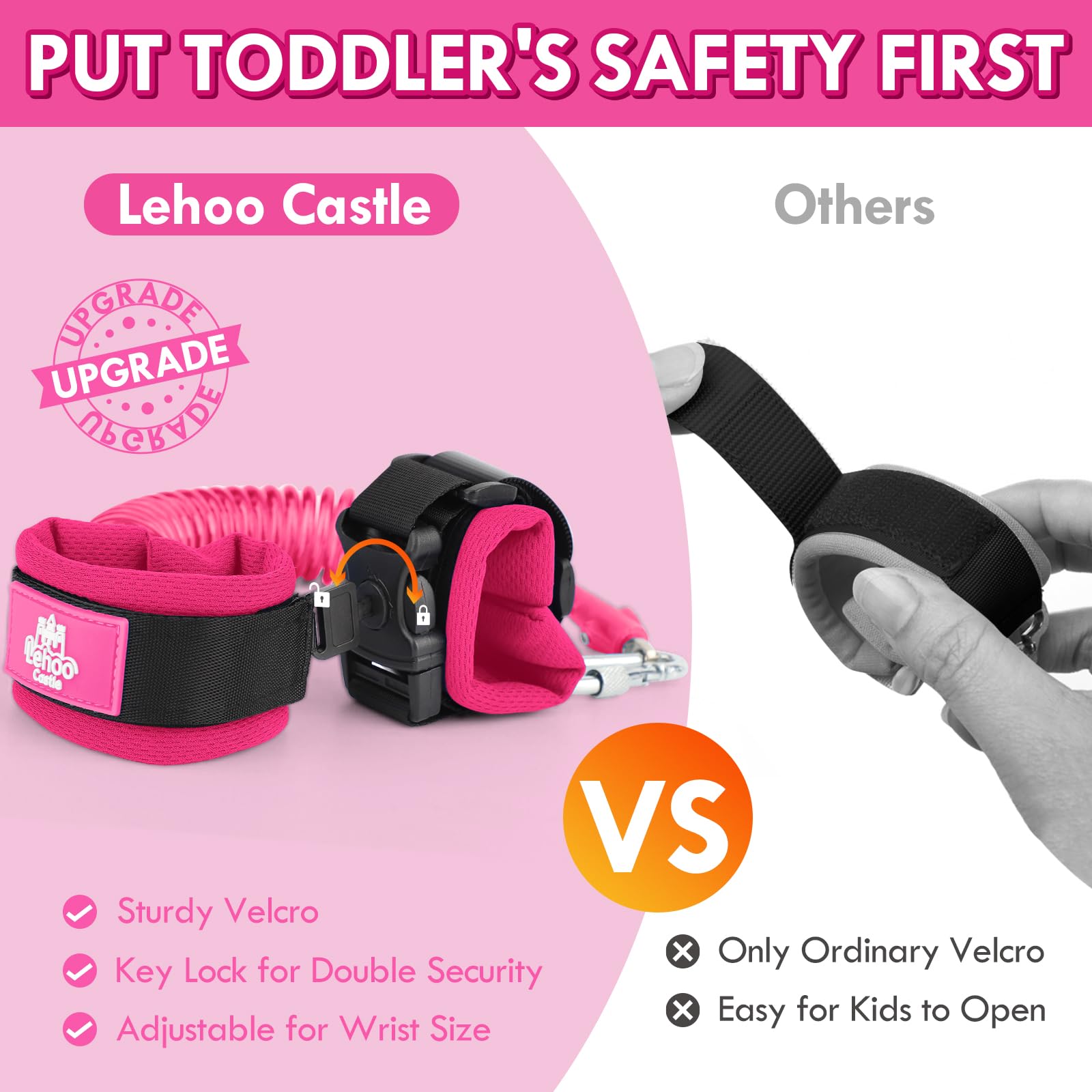 Foto 3 pulgar | Correa Lehoo Castle Para Niños Pequeños De 1 A 5 Años Con Cerradura Con Llave Antipérdida - Venta Internacional.