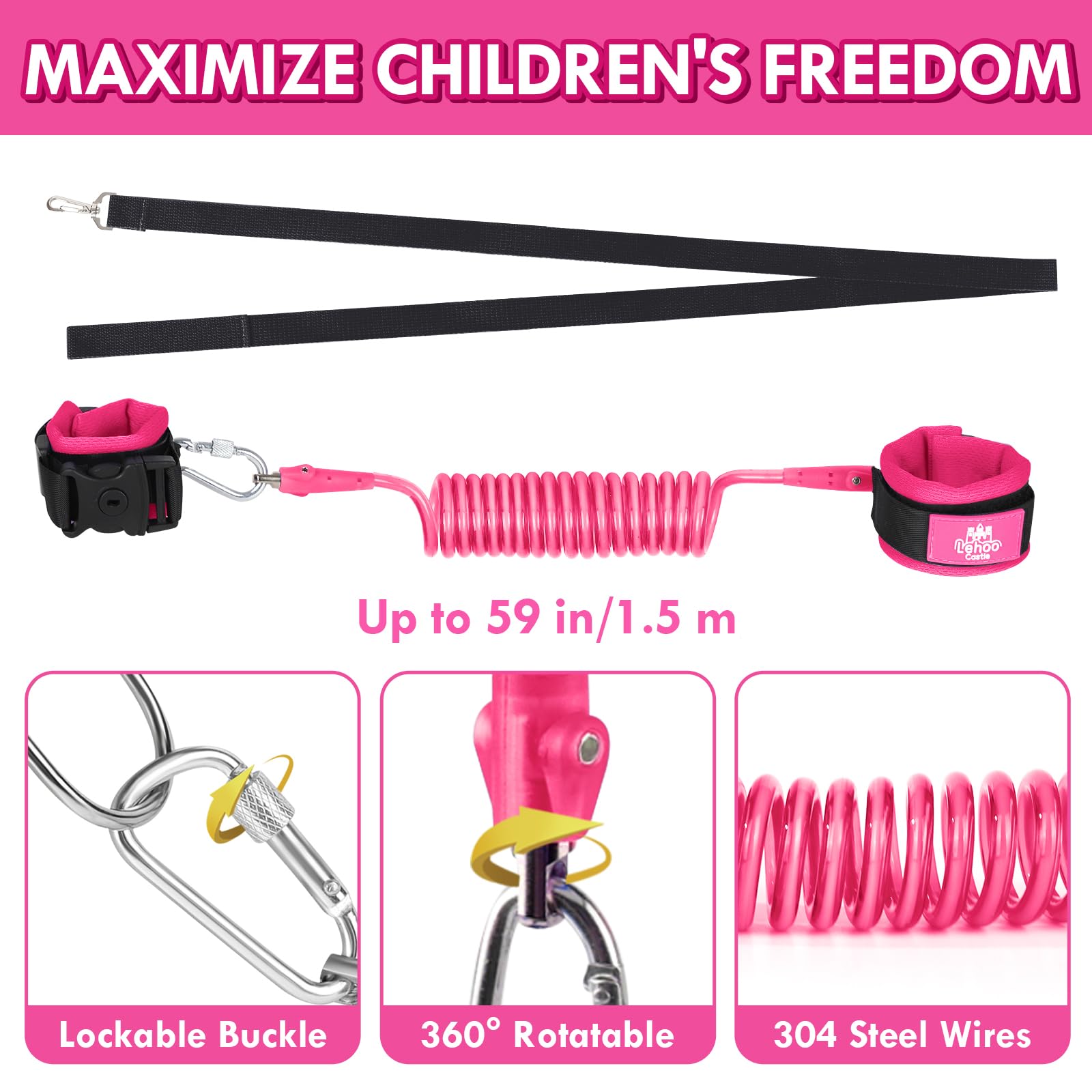 Foto 4 pulgar | Correa Lehoo Castle Para Niños Pequeños De 1 A 5 Años Con Cerradura Con Llave Antipérdida - Venta Internacional.