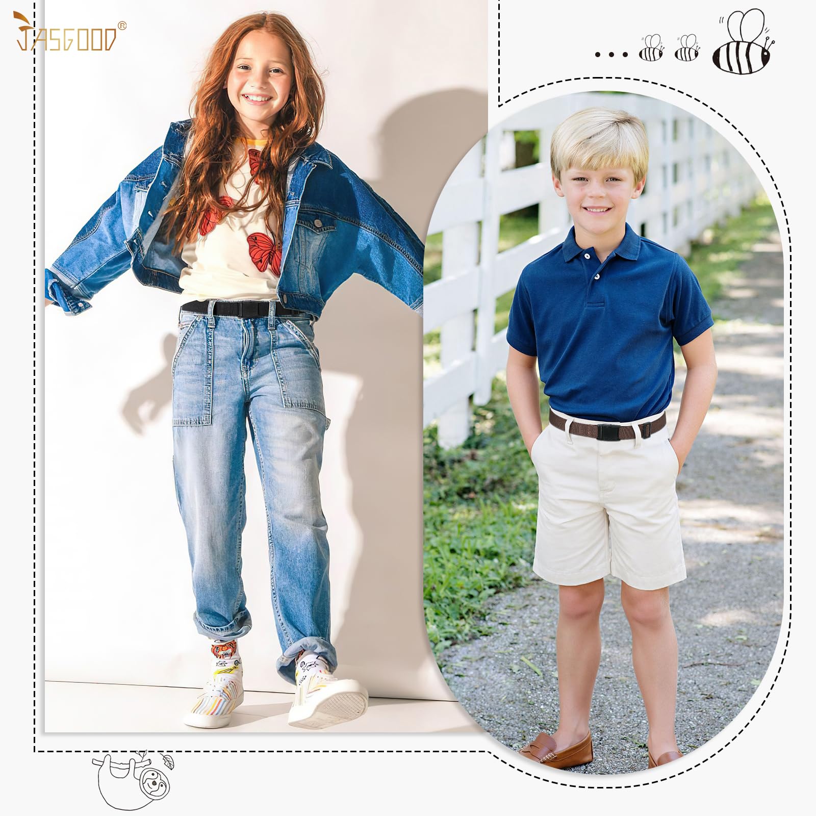 Foto 6 | Cinturón Elástico Ajustable Para Niños Y Niñas Sin Níquel - Venta Internacional.