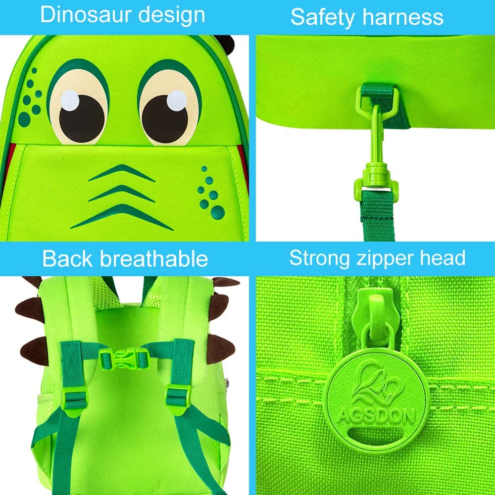 Foto 8 pulgar | Arnés De Seguridad Con Forma De Mochila Agsdon Para Dinosaurios, 9.5 Pulgadas - Venta Internacional.