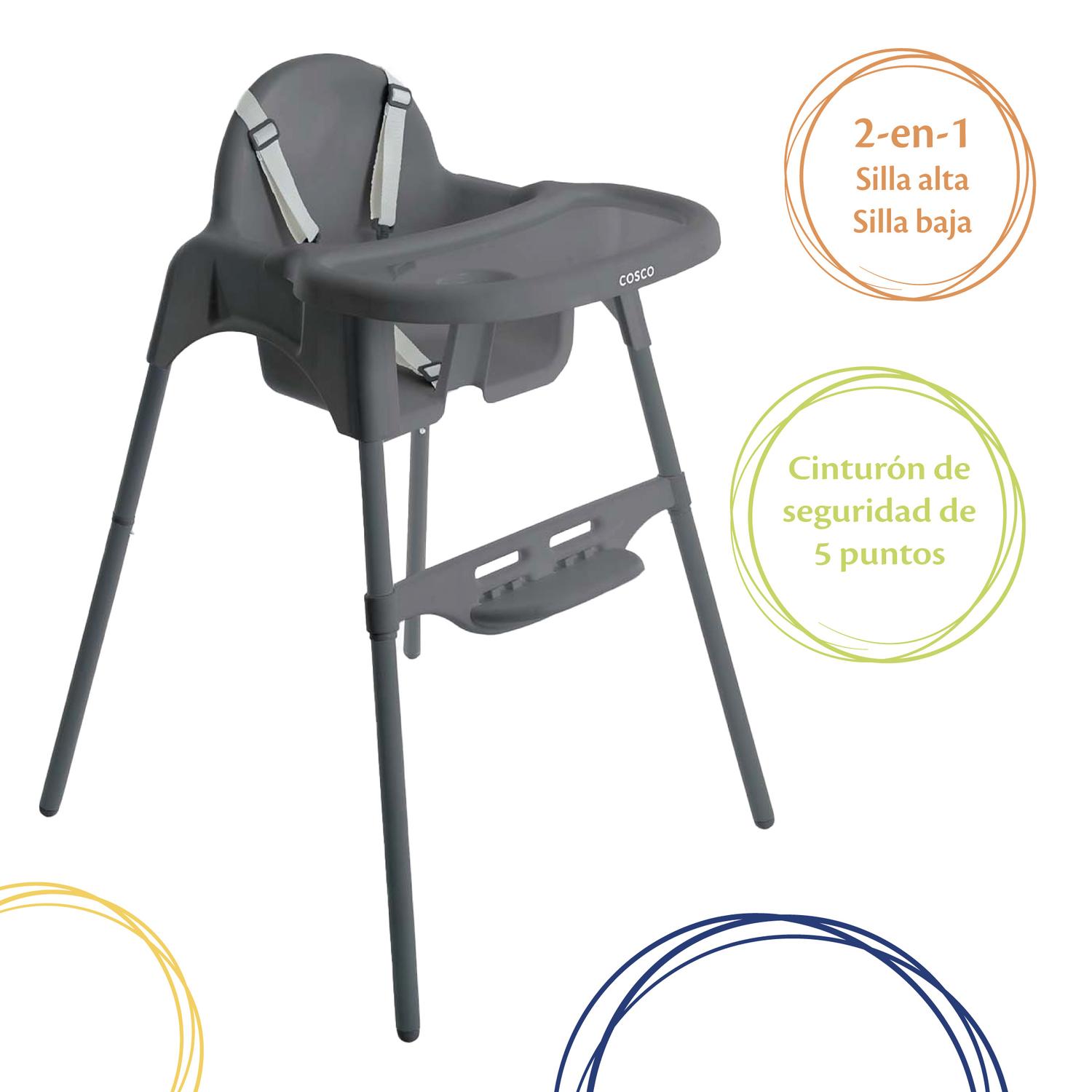 Foto 4 pulgar | Silla Alta para Bebé Cosco Cook color Gris