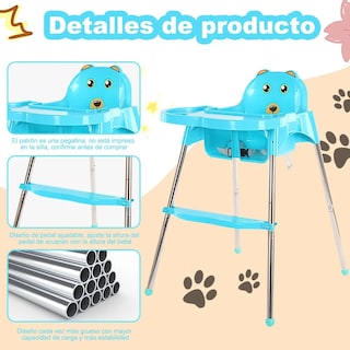 Foto 2 | Silla Periquera con Cinturón Extensible color Azul para Bebé