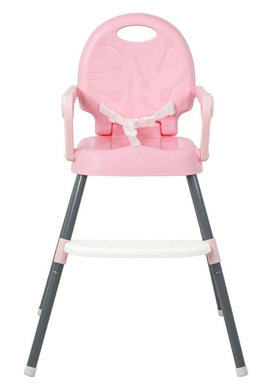 Foto 2 pulgar | Silla Periquera Alta Bebe 3 En 1 Plegable Bandeja Portavasos Little Monkey Mkz-silla3en1ros Rosa