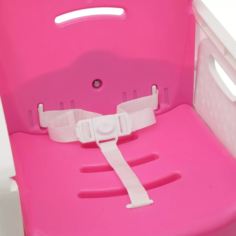 Foto 9 pulgar | Silla Periquera Prinsel Caddy color Rosa con Mesa Actividades