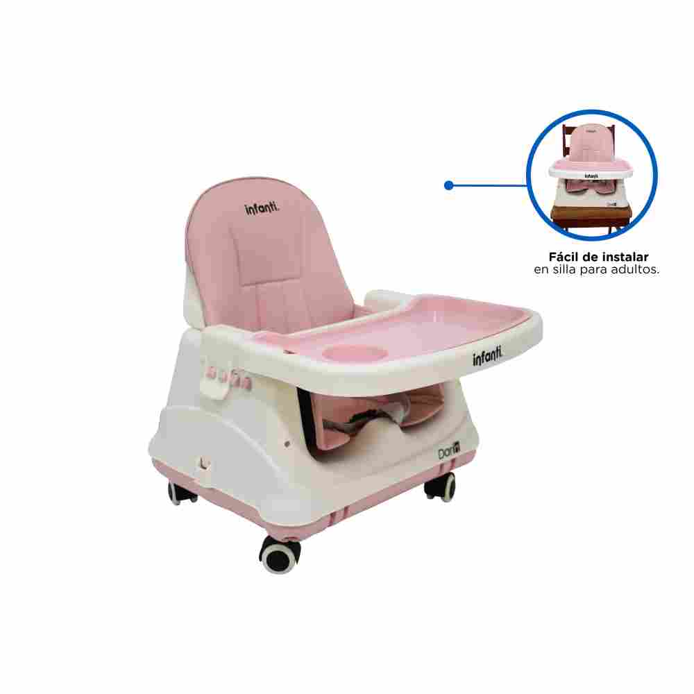 Foto 4 pulgar | Silla Alta Infanti  Hc522 Pink 4 en 1