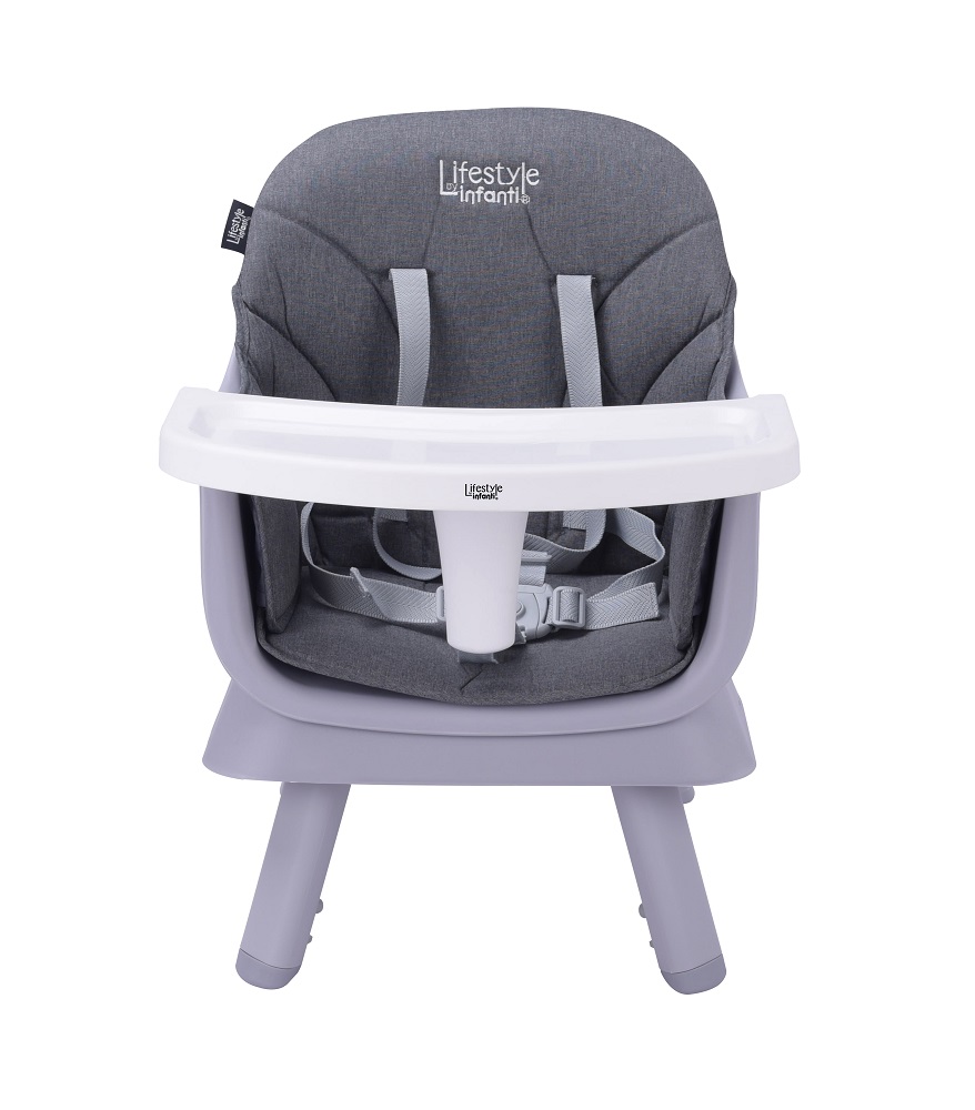 Foto 1 | Silla Alta Manes Lifestyle By Infanti 232BHP002DGR color Gris 7 en 1 Gira 360°