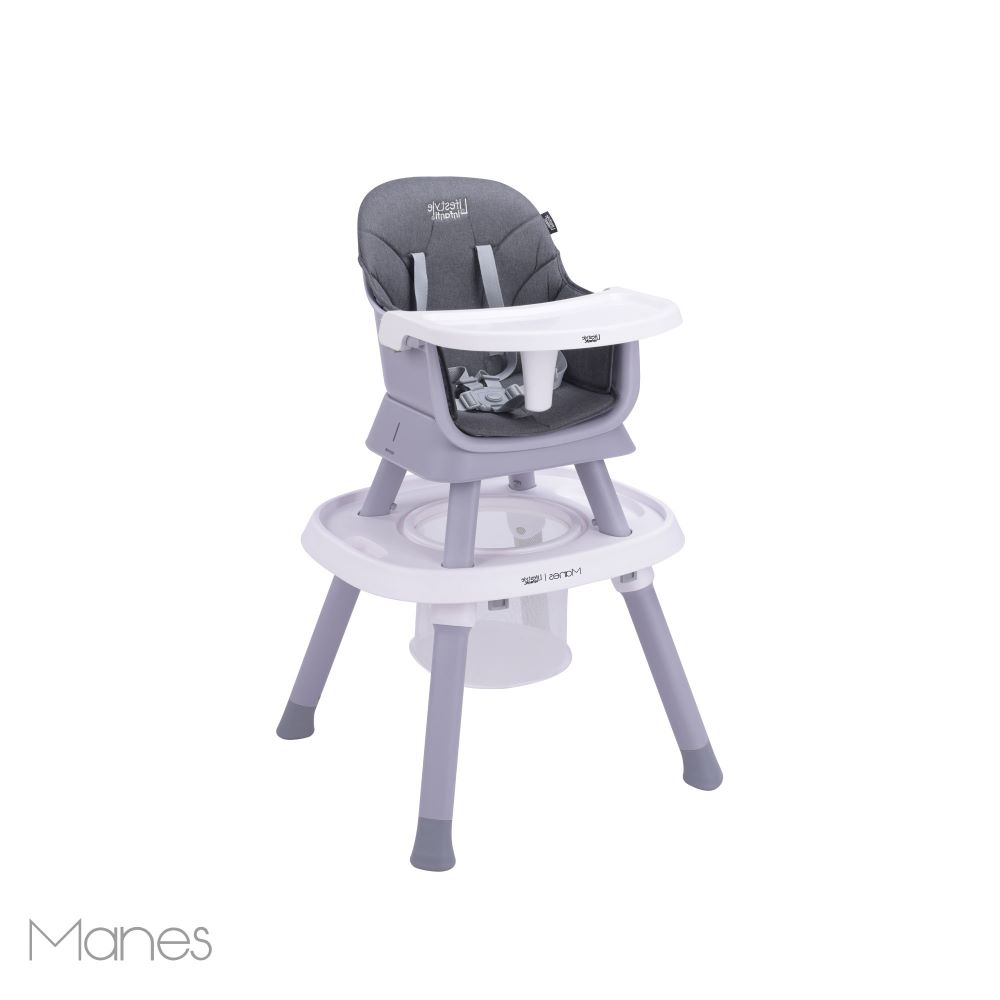 Foto 2 | Silla Alta Manes Lifestyle By Infanti 232BHP002DGR color Gris 7 en 1 Gira 360°