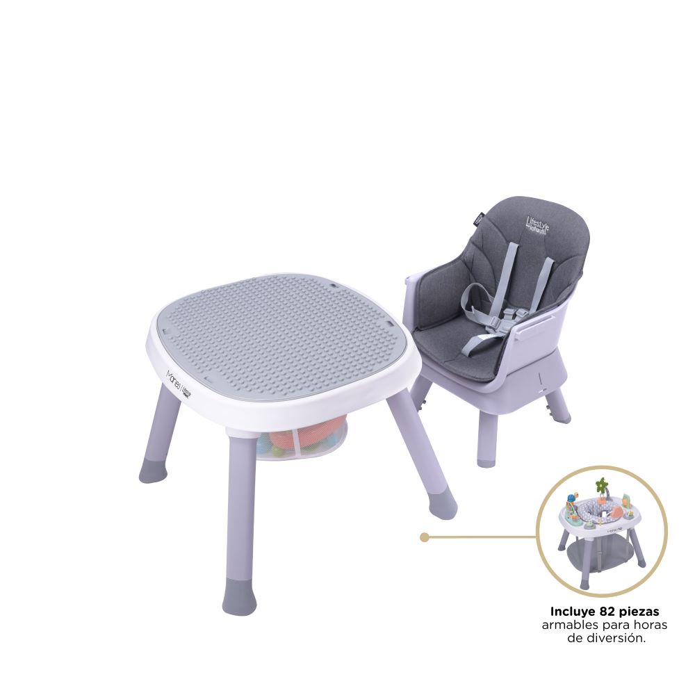 Foto 5 | Silla Alta Manes Lifestyle By Infanti 232BHP002DGR color Gris 7 en 1 Gira 360°