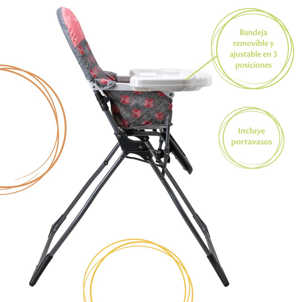 Foto 5 pulgar | Silla Alta Periquera Cosco HC225ETYB color Rosa Simple Fold Stencil