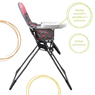 Foto 4 | Silla Alta Periquera Cosco HC225ETYB color Rosa Simple Fold Stencil