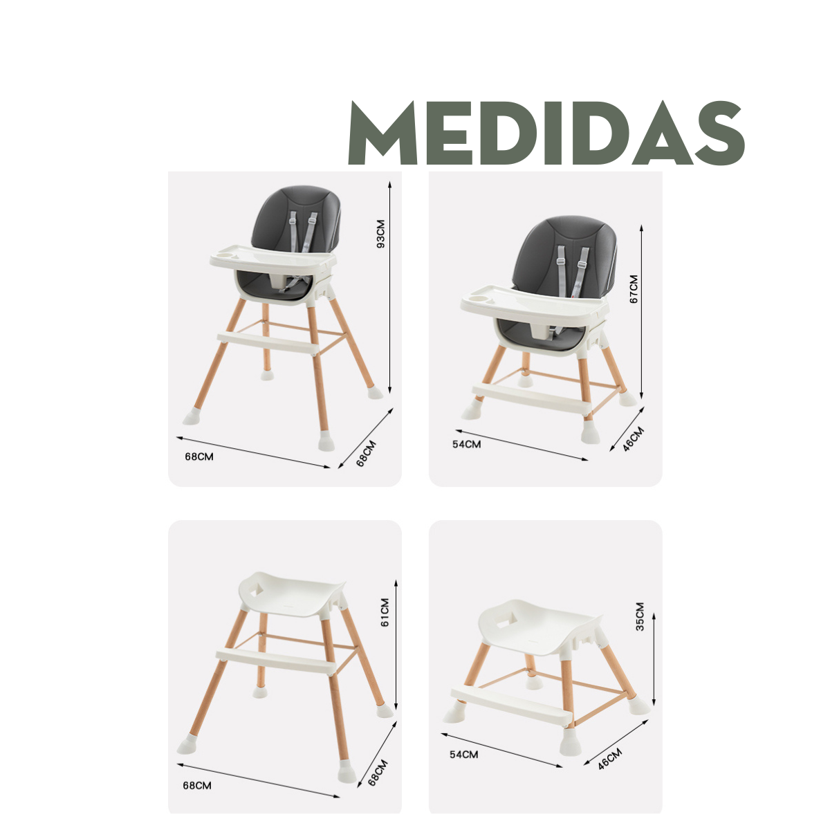 Foto 5 pulgar | Silla Alta Periquera Mima2 Ajustable 5 En 1 Boost color Verde