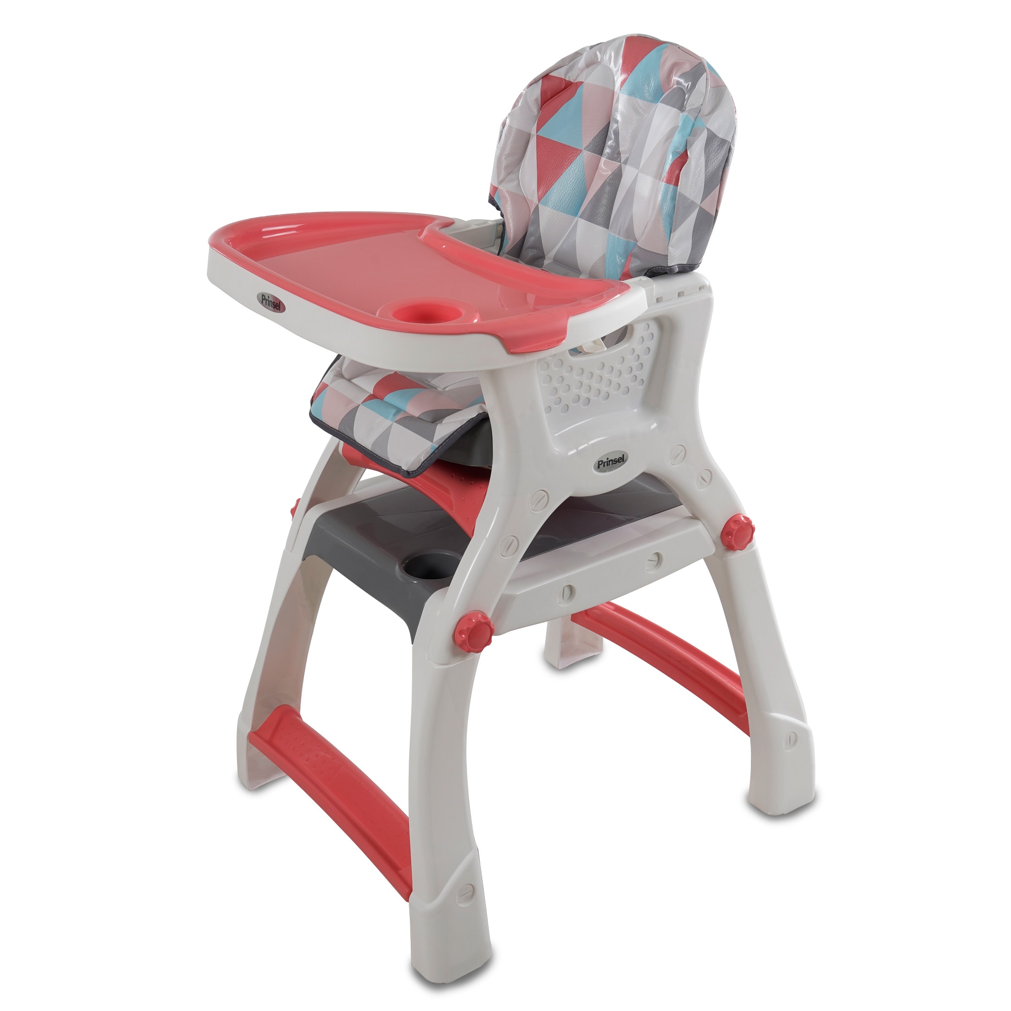 Silla Alta Prinsel Kinder City Triángulos color Rosa $1,999