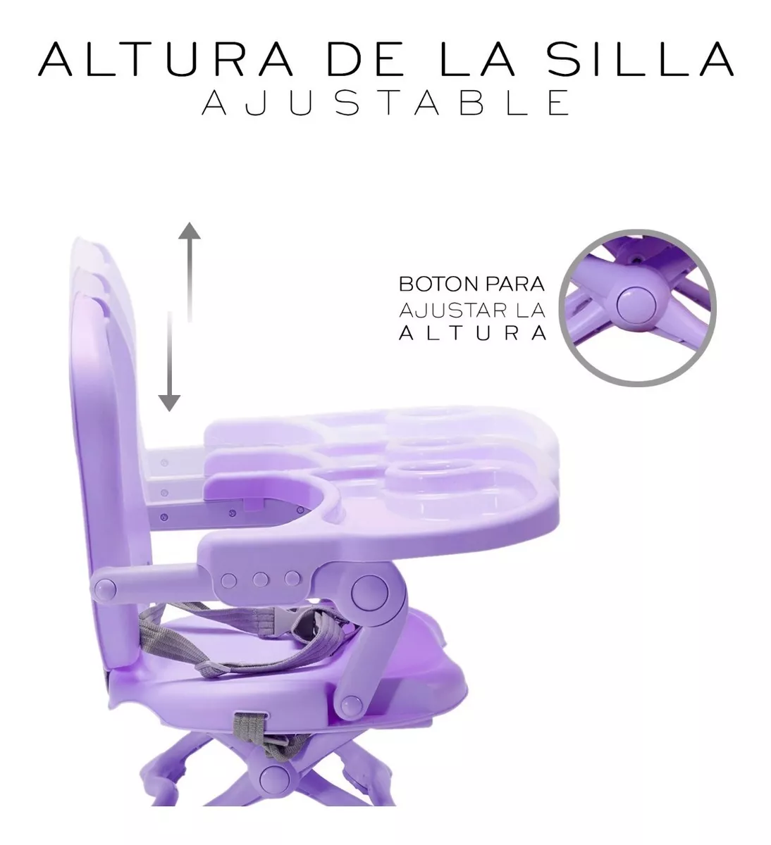 Foto 4 pulgar | Silla de Comer para Bebé Belug color Púrpura