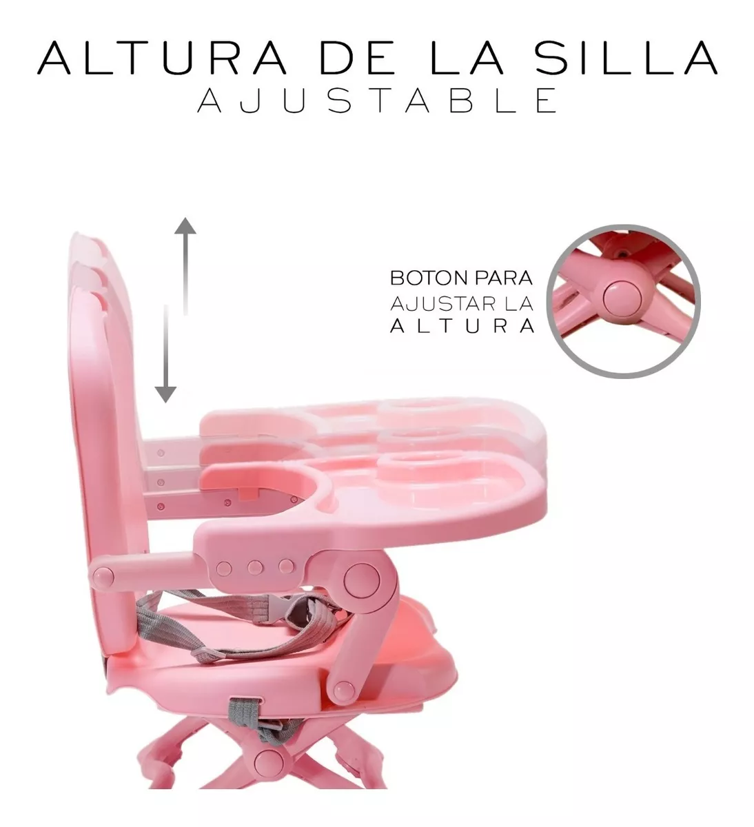 Foto 4 pulgar | Silla de Comer para Bebé Belug color Rosa