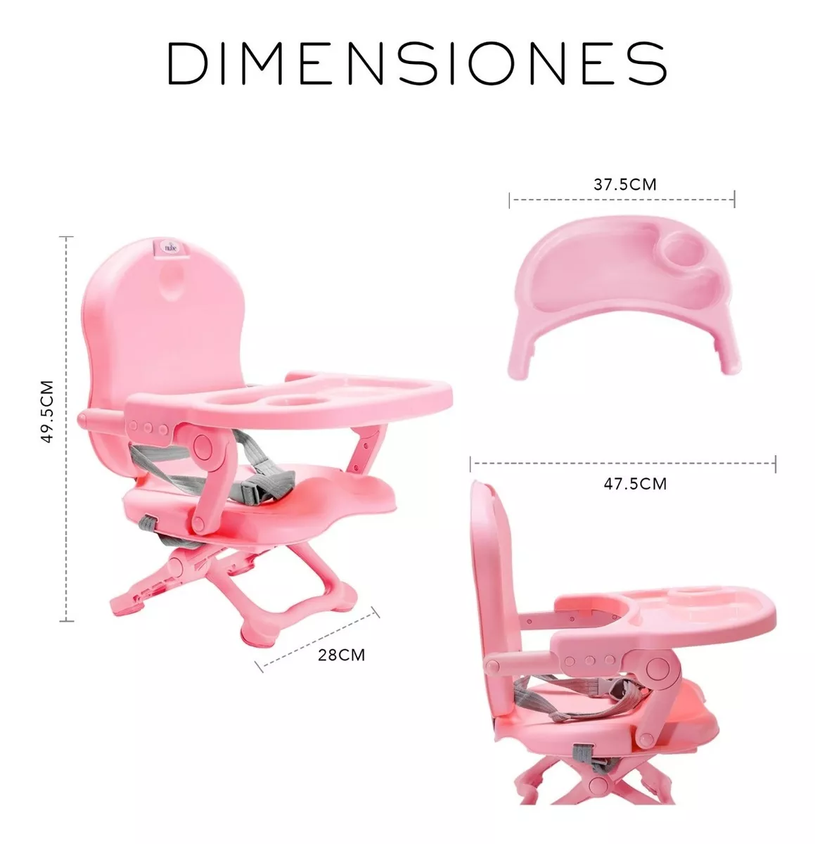 Foto 4 | Silla de Comer para Bebé Belug color Rosa