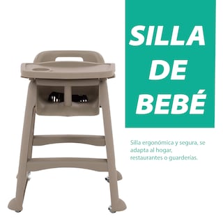 Foto 3 | Silla Alta Onof Spb-001 Periquera con Mesa Resistente y Llantas