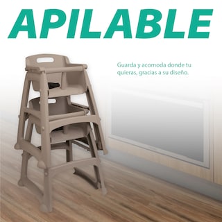 Foto 7 | Silla Alta Onof Spb-001 Periquera con Mesa Resistente y Llantas