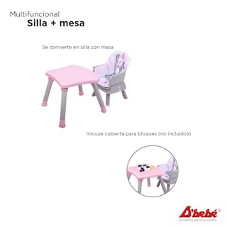Foto 5 | Silla Alta D'bebé Grow With Me color Rosa