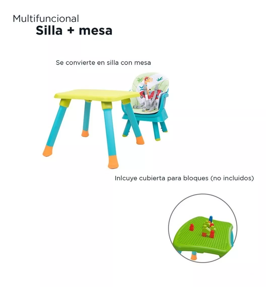 Foto 5 pulgar | Silla Alta para Bebe D'bebé Verde Menta