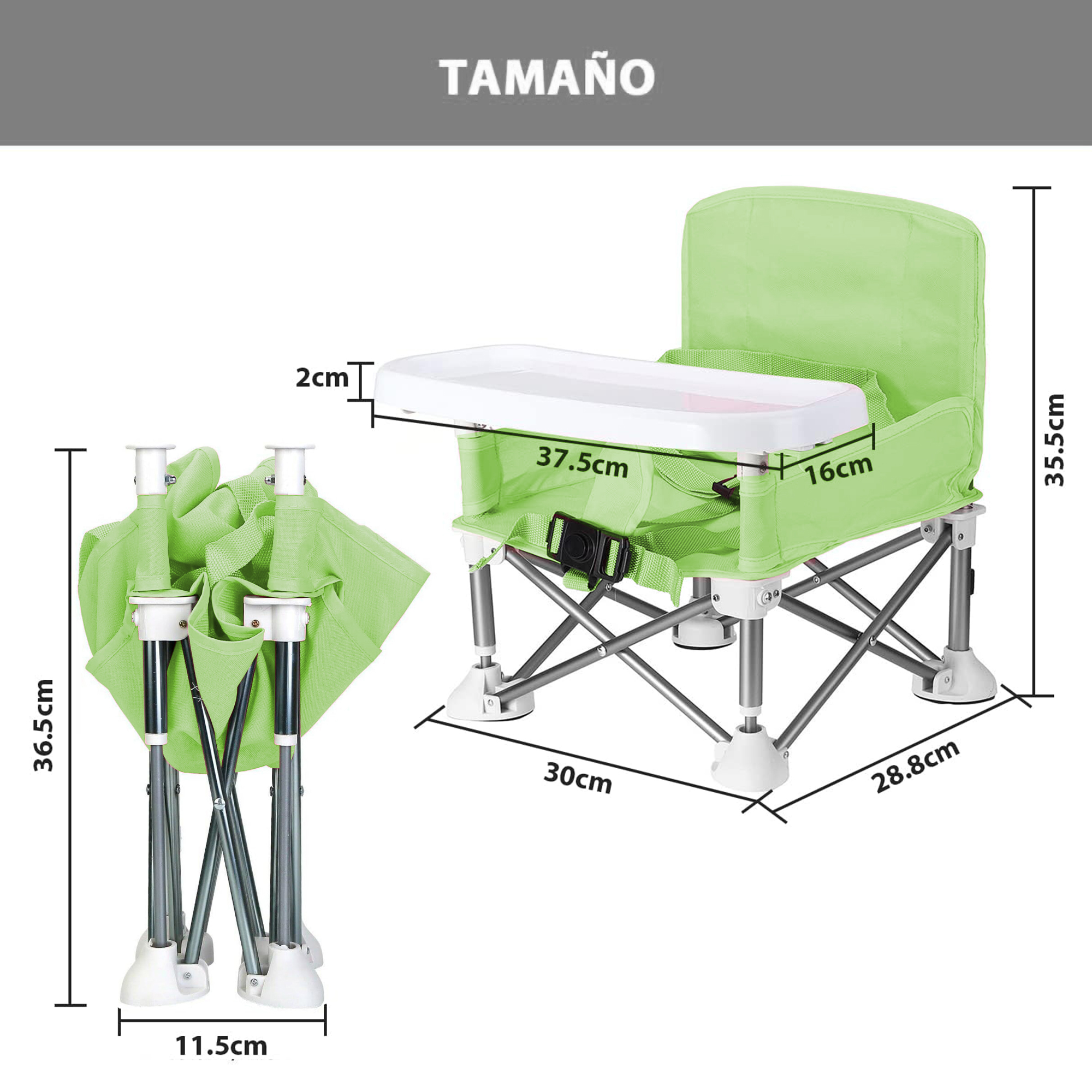 Foto 3 | Silla Periquera Aquila Plegable color Verde