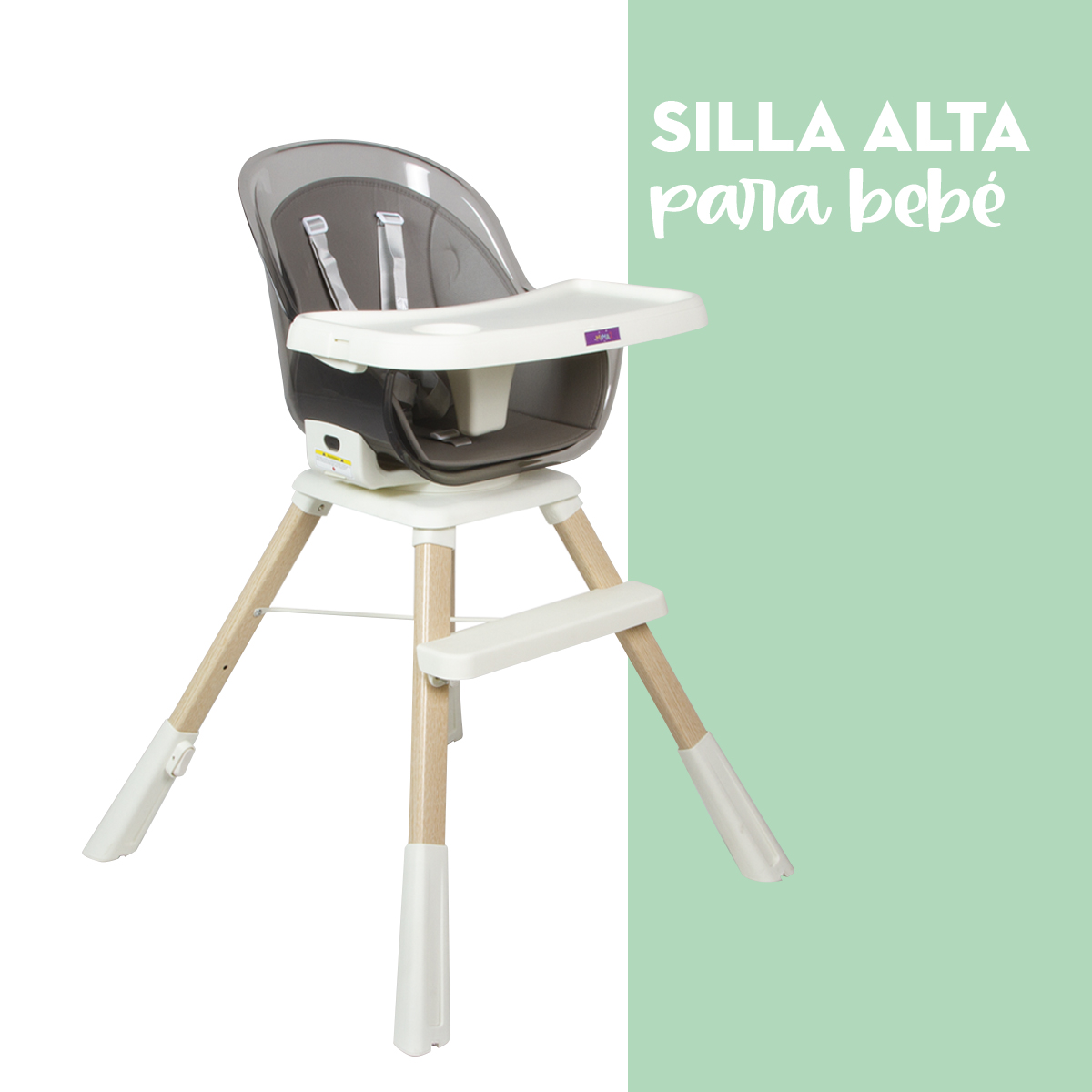 Foto 4 pulgar | Silla Periquera Alta Mima2 512 Rosa para Bebé con Asiento Giratorio 360 Grados